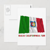 Baja California Sur Waving Unofficial Flag Briefkaart (Voorkant / Achterkant)