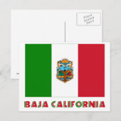 Baja California Unofficiale vlag Briefkaart (Voorkant / Achterkant)