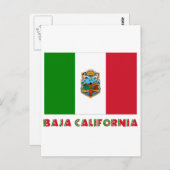 Baja California Unofficiale vlag Briefkaart (Voorkant / Achterkant)