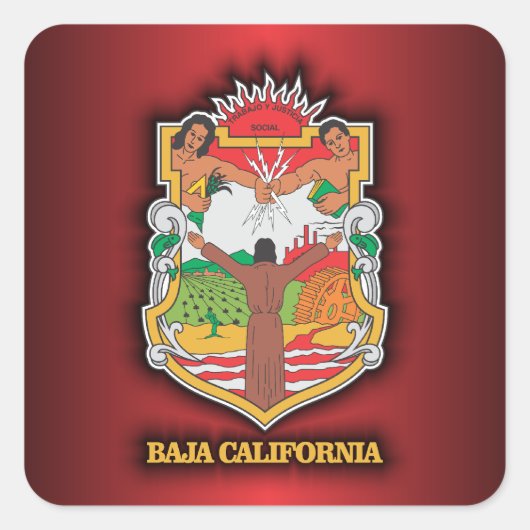 Baja California Vierkante Sticker (Voorkant)