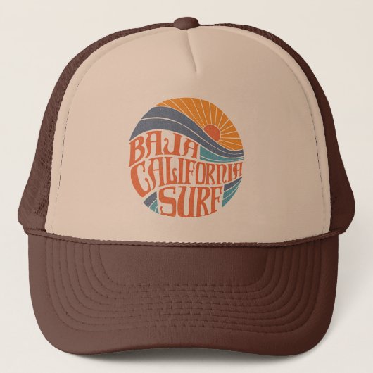 Baja Californian Surf Trucker Hat Trucker Pet (Voorkant)
