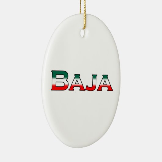 Baja Mexico (tekst logo) Keramisch Ornament (Rechts)