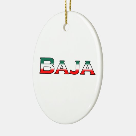 Baja Mexico (tekst logo) Keramisch Ornament (Links)