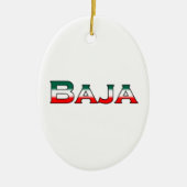 Baja Mexico (tekst logo) Keramisch Ornament (Voorkant)