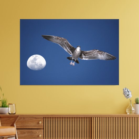 BAJA MOON VLUCHT 40x60 Canvas Afdruk (Insitu (Woonkamer))