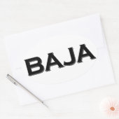 Baja Oval Logo Ovale Sticker (Envelop)