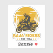 Baja Riders - Motorfiets Avontuurlijk Rijden Sticker (Vel)