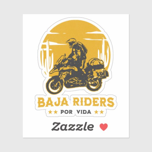 Baja Riders - Motorfiets Avontuurlijk Rijden Sticker (Vel)