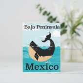 Baja schiereiland Mexico reisposter Briefkaart (Staand voorkant)