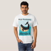 Baja schiereiland Mexico reisposter T-shirt (Voorkant volledig)