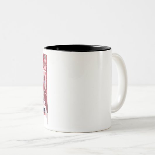 Bajaanse retro-weergave tweekleurige koffiemok (Voorkant rechts)