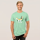 Bajadasaurus Dino Volwassene Tri-Blend Shirt (Voorkant volledig)