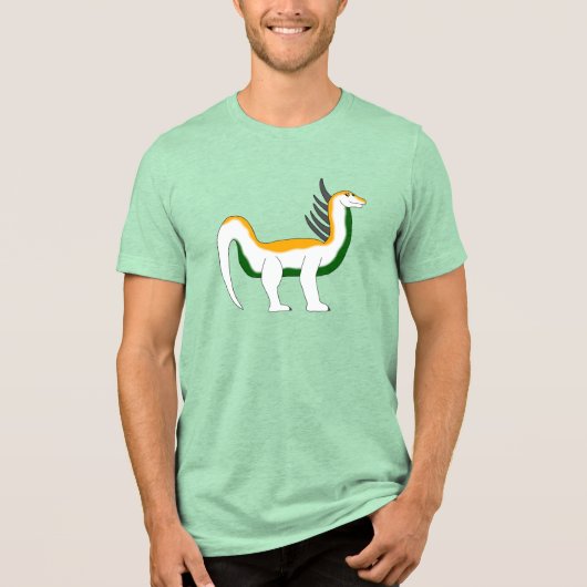Bajadasaurus Dino Volwassene Tri-Blend Shirt (Voorkant)