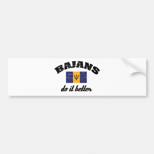 Bajan doe het beter bumpersticker (Voorkant)