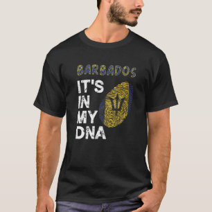 Bajan Roots in mijn dna-vingerafdruklep T-shirt