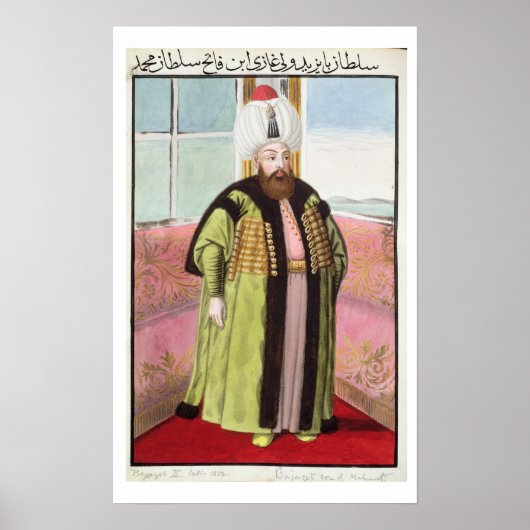 Bajazet (Bayezid) II (c.1447-1512) genaamd "Adli", Poster (Voorkant)
