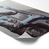 Bajista Hombre Original Oils Artwork Impresiones Poster (Hoek)