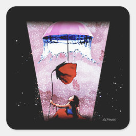 Bajo el refugio de las Estrellas Vierkante Sticker