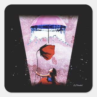 Bajo el refugio de las Estrellas Vierkante Sticker