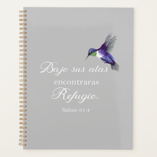Bajo sus alas encontraras refugio Psalm 91 Planner (Voorkant)