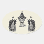 bajongevrouwen ovale sticker (Voorkant)