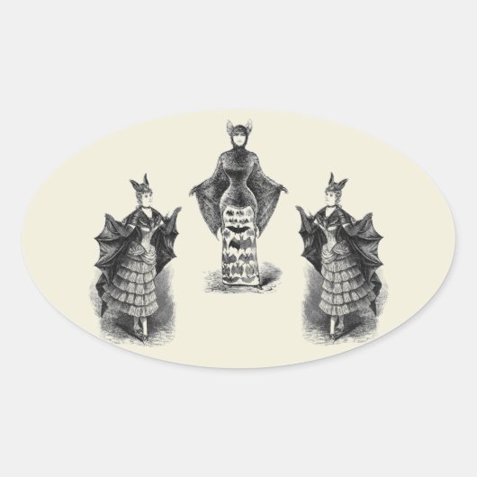  bajongevrouwen ovale sticker (Voorkant)