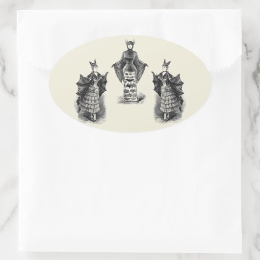 bajongevrouwen ovale sticker (Tas)