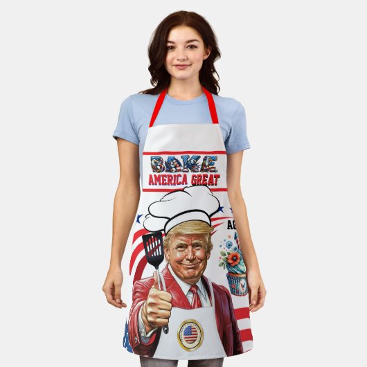 BAK Amerika weer geweldig Schort (Gedragen)