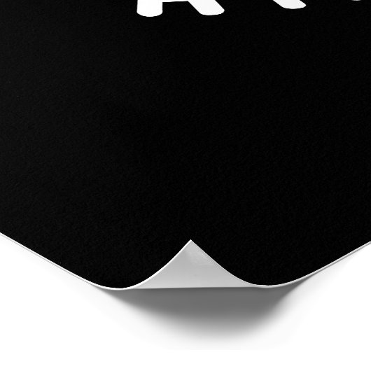 Bak Batter En Roll Grappig Bakken Song Pun Dark BG Poster (Hoek)