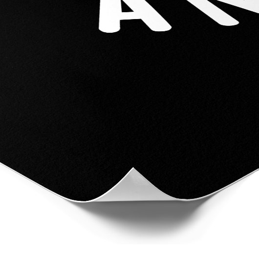 Bak beslag en rol grappig bakken pun donker BG Poster (Hoek)