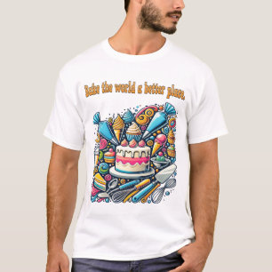 Bak de wereld een betere plek: Cake Designer T-shirt
