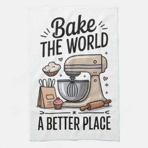 Bak de wereld theedoek