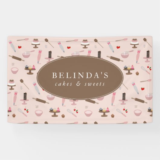 Bak- en kookgerei Bakkerij Winkelbord Spandoek (Horizontaal)