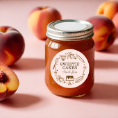 Bak en kookgerei, buikkorrel ronde sticker