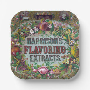 Bak-extracten van Victoriaans bloemfruit Papieren Bordje