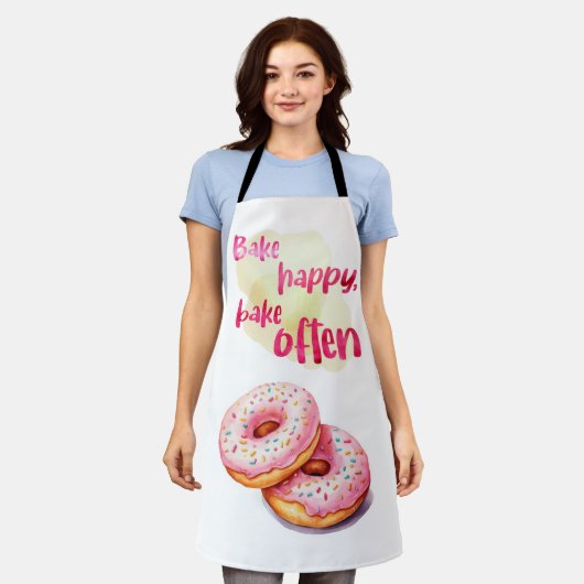 Bak Happy Bake vaak Schort (Gedragen)