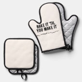 BAK HET TOT JE HET MAAKT OVENWANTEN - CHERRYBOMBCO OVENWANT & PANNENLAP SET (Voorkant / Achterkant)