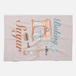 Bak Hugs Suiker ontwerp voor bakkers & Patissiers Theedoek
