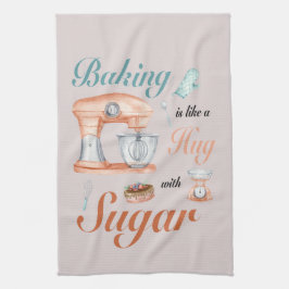 Bak Hugs Suiker ontwerp voor bakkers & Patissiers Theedoek