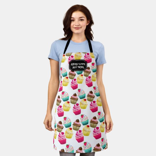 Bak liefde niet oorlog, bak met liefde schort (Gedragen)