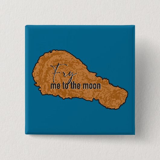 Bak me naar de drumstickknop van de maan vierkante button 5,1 cm (Voorkant)