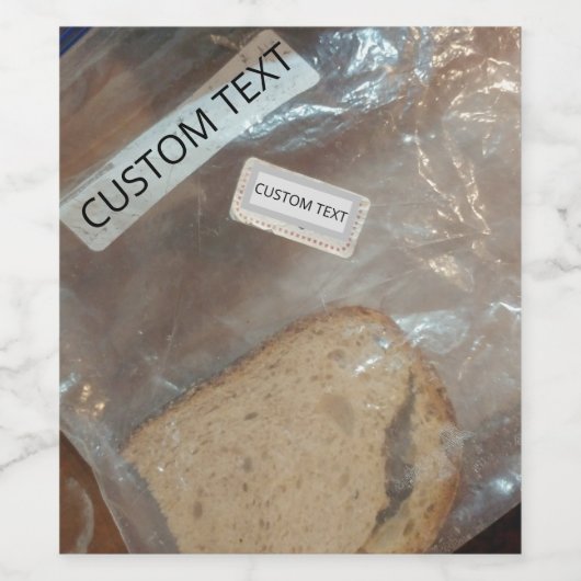 Bak met broodsnede wijn etiket (Enkel label)