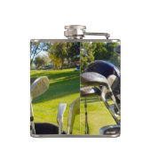 Bak met golfbrekers, met vinylwatersnipkolf heupfles (Achterkant)