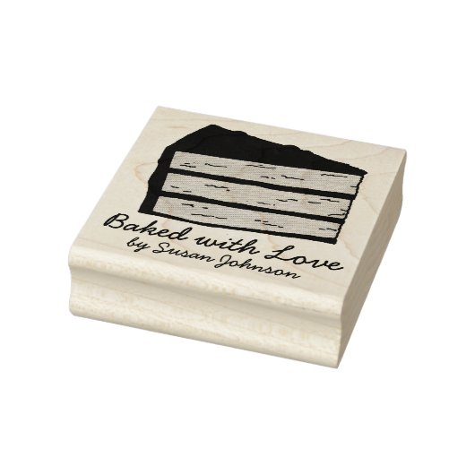 Bak met liefde gebrandmerkt door Layer Cake Bakery Rubberstempel (Stempel)