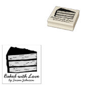 Bak met liefde gebrandmerkt door Layer Cake Bakery Rubberstempel (Gestempeld)