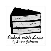 Bak met liefde gebrandmerkt door Layer Cake Bakery Rubberstempel (Afrduk)