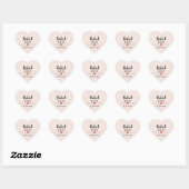 Bak met liefdeszwarte roze naam hart sticker (Vel)
