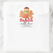 Bak met Love Holiday Cookie Gift Ronde Sticker (Tas)