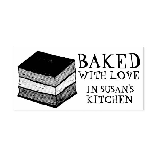 Bak met Love Italiaanse Rainbow Seven Layer Cookie Rubberstempel (Afrduk)