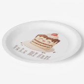 Bak mijn dag! papieren bordje (Gekanteld)